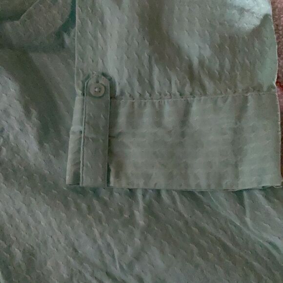 Basic Editions Teal Crochet light Weight Blouse S - Picture 4 of 4